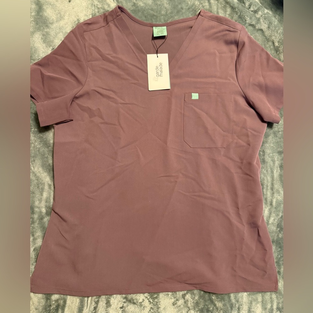 Garde Malade Slate Gray Scrub Top